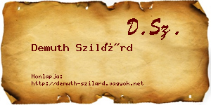 Demuth Szilárd névjegykártya