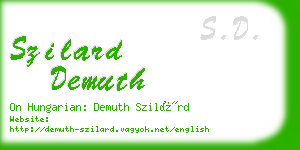 szilard demuth business card